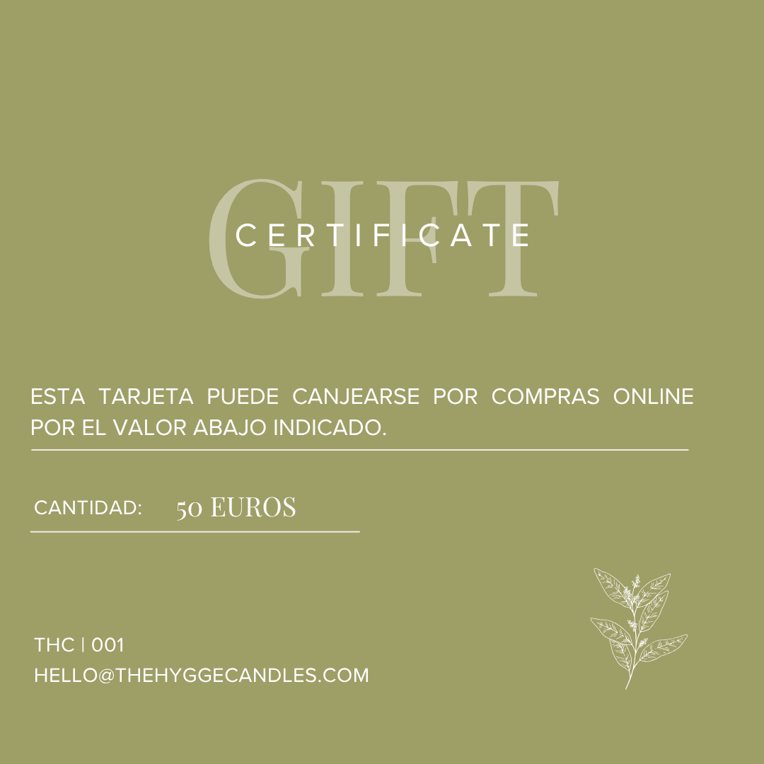 Tarjeta regalo The Hygge Candles
