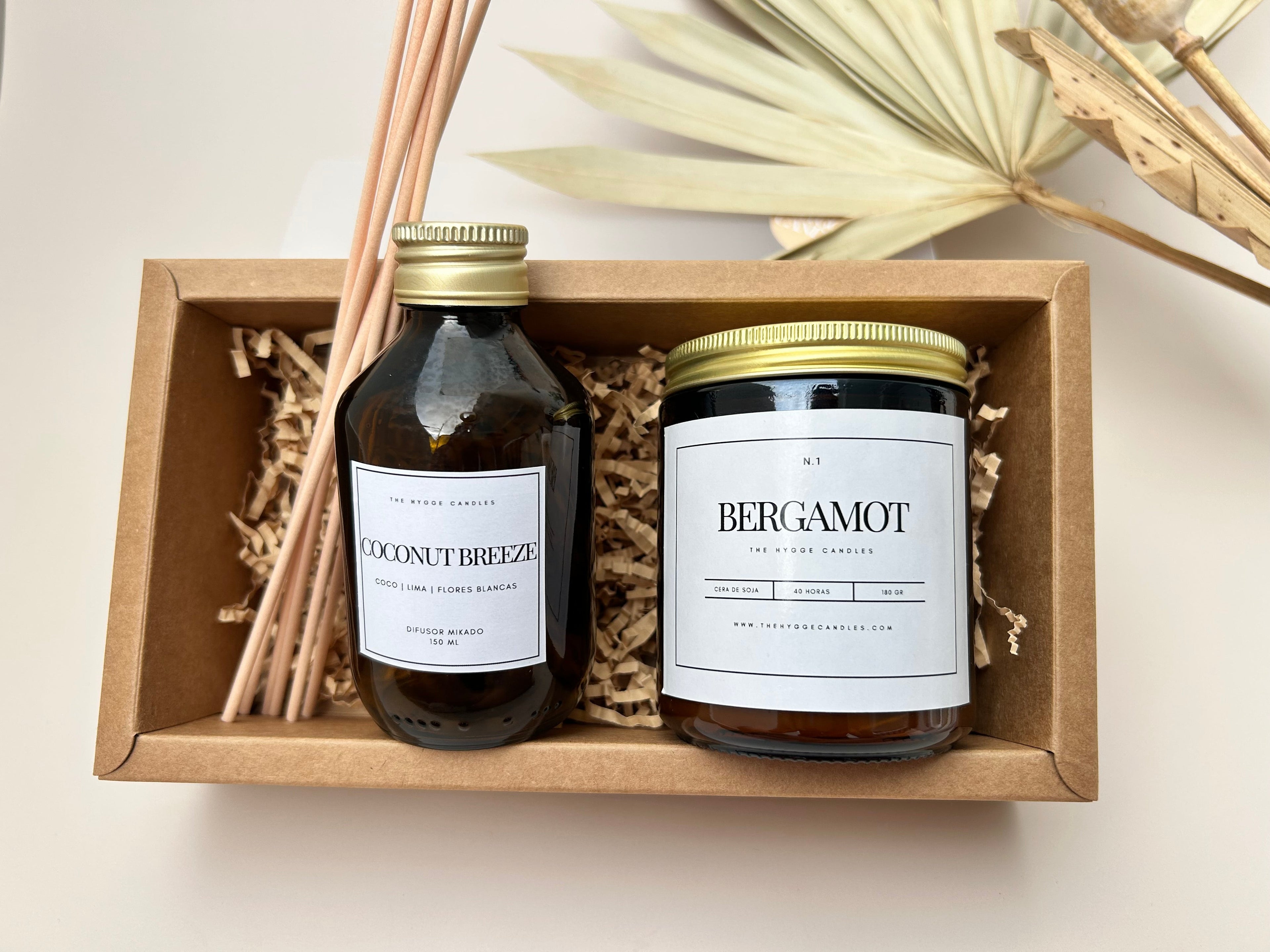 Pack regalo vela + difusor mikado The Hygge Candles