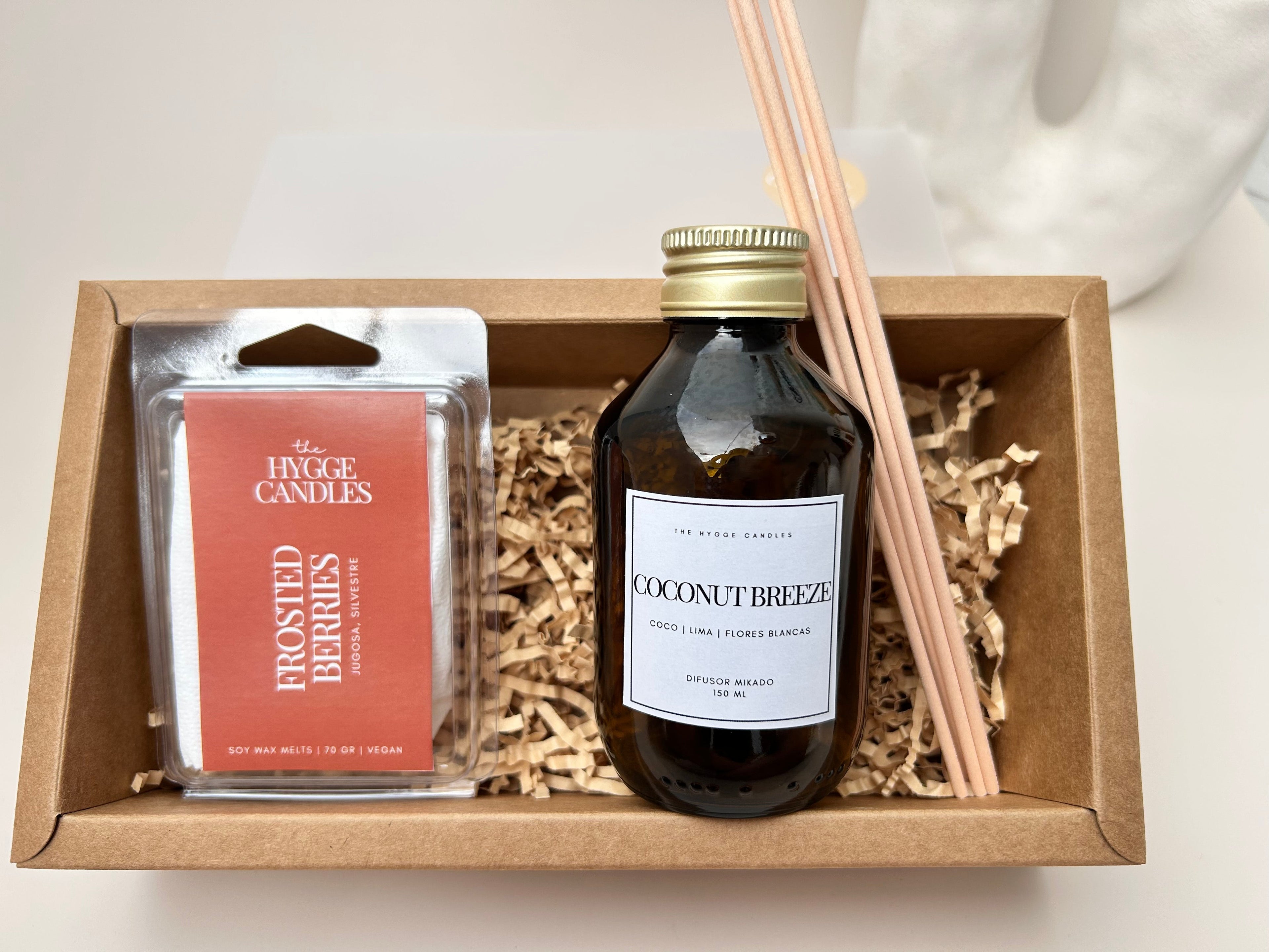 Pack regalo wax melt + difusor mikado The Hygge Candles